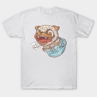 Coffee Pug pun character T-Shirt